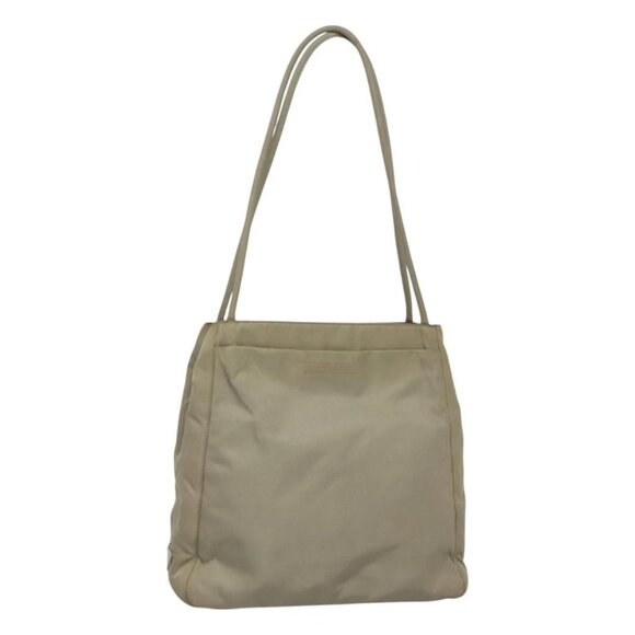 PRADA Shoulder Bag Nylon Beige Auth BA2734 - Picture 1 of 16
